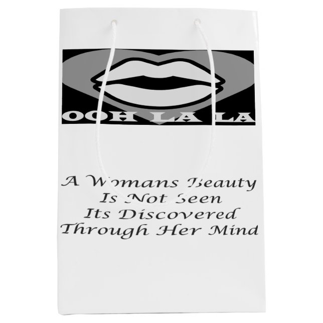 Sac Cadeau Moyen Un poème de message de beauté pour les femmes (Devant)