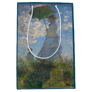 Sac Cadeau Moyen Une femme avec un parasol   Paysage français