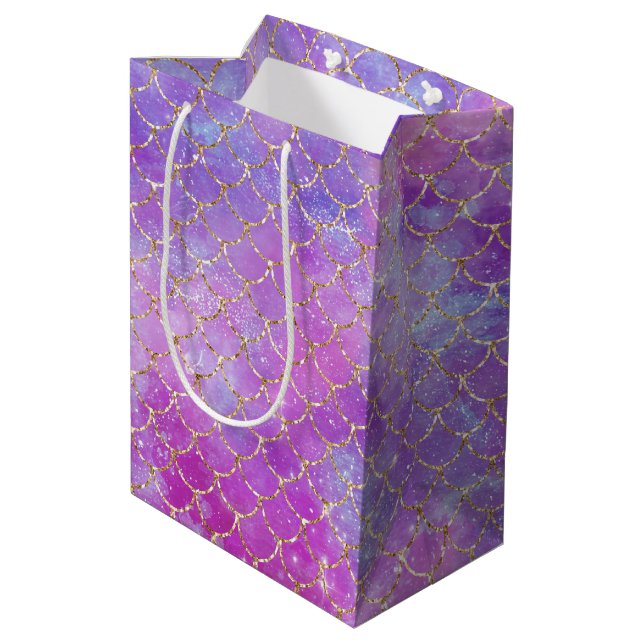 Sac Cadeau Moyen Une série Galaxy Mermaid Design 8 (Dos Angle)