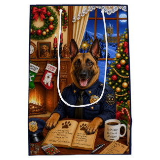 Sac Cadeau Moyen Vacances de la police Malinois belge