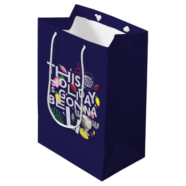 Sac Cadeau Moyen Vacances de Noël | Ce jour férié va être illuminé (Devant Angle)