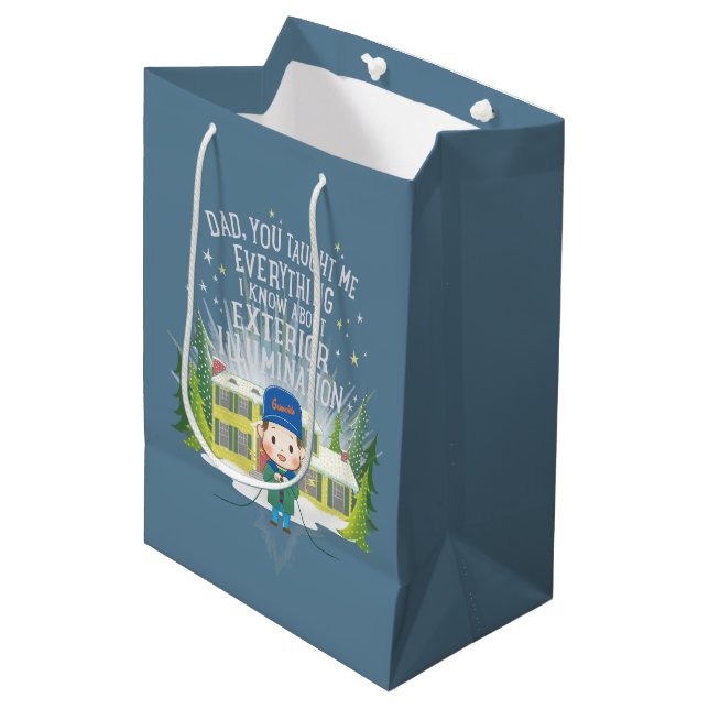 Sac Cadeau Moyen Vacances de Noël Éclairage extérieur (Devant Angle)