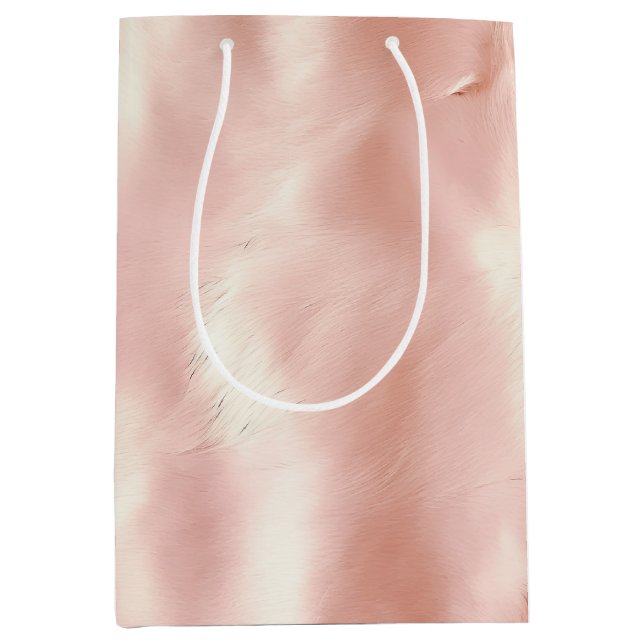 Sac Cadeau Moyen Vachette blanche rose du sud-ouest (Devant)