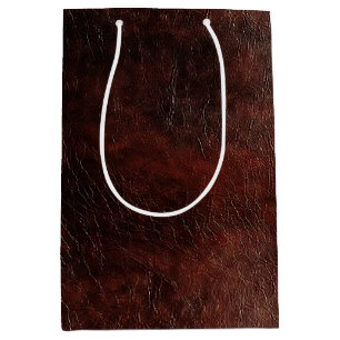 Sac Cadeau Moyen Vachette en cuir Brown Faux Sud-Ouest