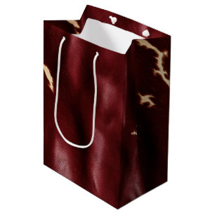 Sac Cadeau Moyen Vachette rouge profonde du sud-ouest