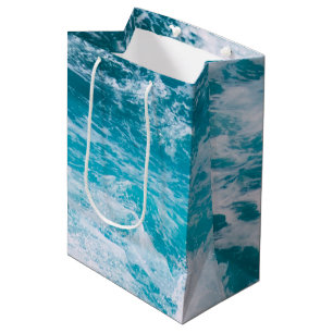 Sac Cadeau Moyen Vagues de l'océan bleu