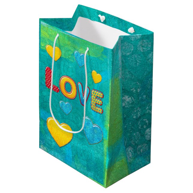 Sac Cadeau Moyen Valentine Fun 3D Mix and Match (Devant Angle)
