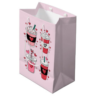 Sac Cadeau Moyen Valentines Day Latte Coffee Lover