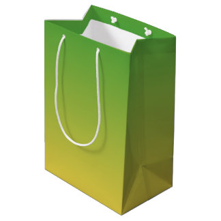 Sac Cadeau Moyen Vert et jaune ombre