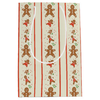 Sac Cadeau Moyen Vickie’s Gingerbread Parade-Cream Gift Bag