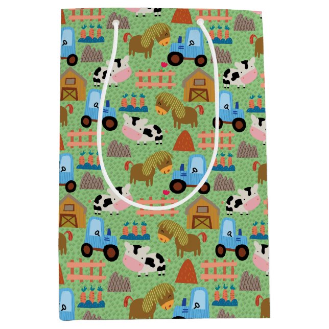 Sac Cadeau Moyen Vie de ferme à la campagne (Devant)