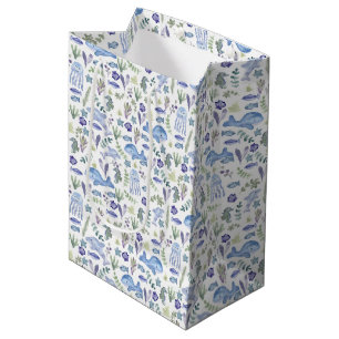 Sac Cadeau Moyen Vie marine Aquarelle moderne
