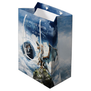 Sac Cadeau Moyen Viking Celtic Dragon Mariage ou photo d'anniversai