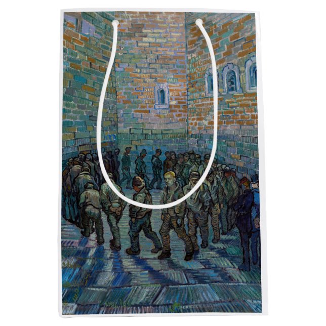 Sac Cadeau Moyen Vincent van Gogh - La cour de la prison (Devant)