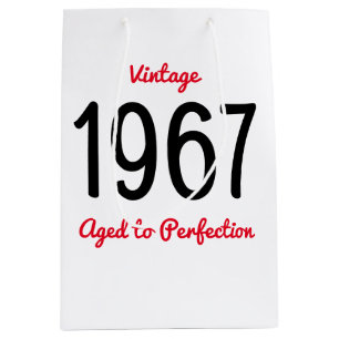 Sac Cadeau Moyen Vintage 1967 Vieilli à la Perfection 50 Fête d'ann