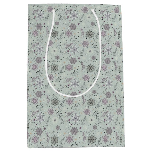 Sac Cadeau Moyen Vintage Snow (Devant)