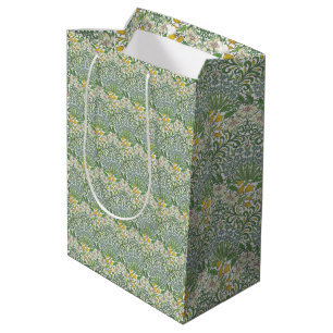 Sac Cadeau Moyen Vintage William Morris Fleurs Jardin Papier peint