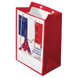 Sac Cadeau Moyen Vive patriotique La FRANCE Paris