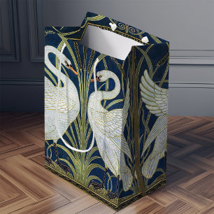 Sac Cadeau Moyen Walter Crane Deux Cygnes Art Nouveau Décor Vintage