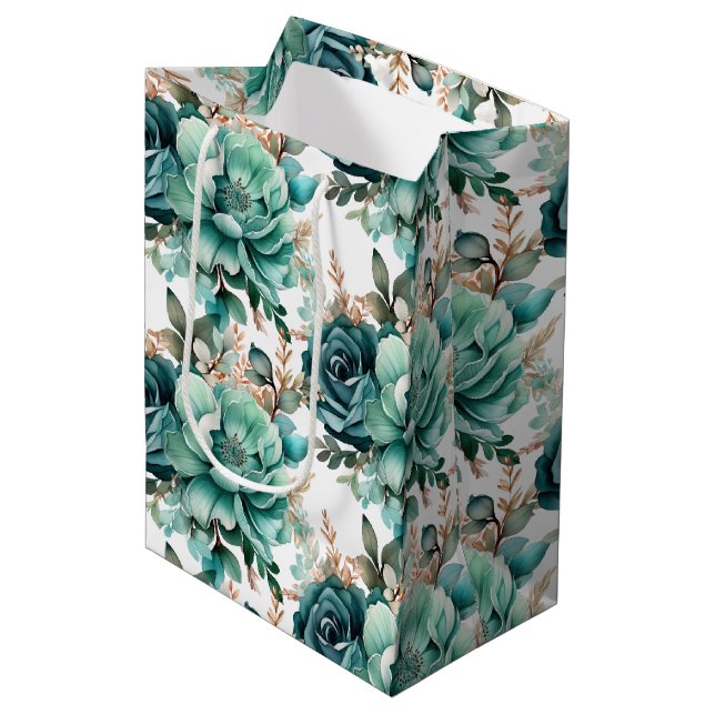 Sac Cadeau Moyen Wedding Floral Print Gift Bag (Devant Angle)