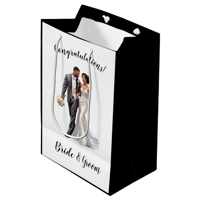 Sac Cadeau Moyen Wedding Gift Bag (Devant Angle)