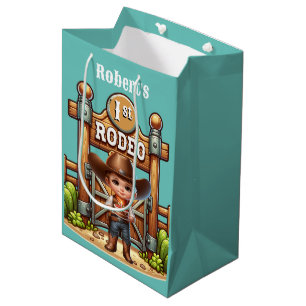 Sac Cadeau Moyen Western Cowboy Premier Rodéo Anniversaire Personna