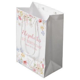 Sac Cadeau Moyen WILDFLOWERS Birthday party
