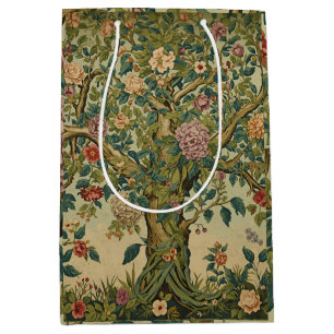 Sac Cadeau Moyen William Morris Arbre de Vie Vintage Préraphaélite