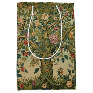 Sac Cadeau Moyen William Morris Arbre de Vie Vintage Préraphaélite