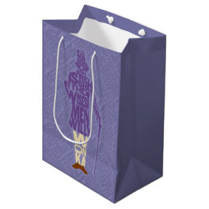Sac Cadeau Moyen Willy Wonka Quote Silhouette