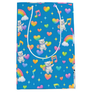 Sac Cadeau Moyen Zarah l'ours polaire dansant | Papier cadeau