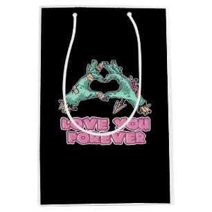 Sac Cadeau Moyen Zombie Classic - Squelette Coeur Et Mains