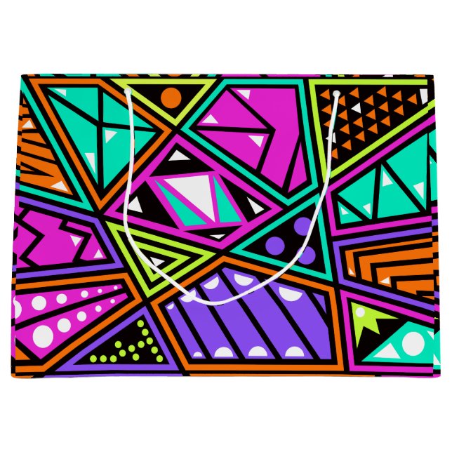 sac cadeau néon abstrait (Devant)