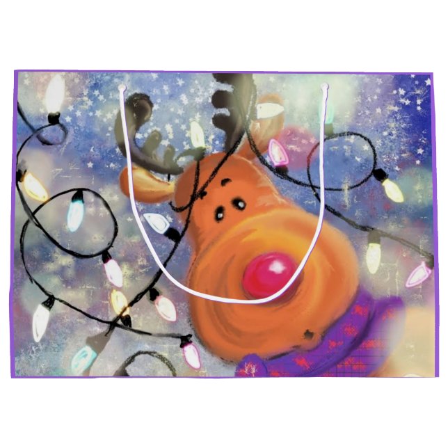 Sac Cadeau Noël Renne (Dos)