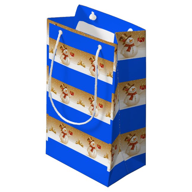 Sac cadeau Noël Snowman (Devant Angle)