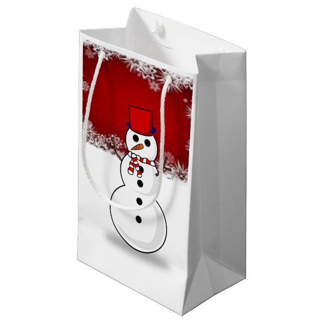 Sac cadeau Noël Snowman (Devant Angle)