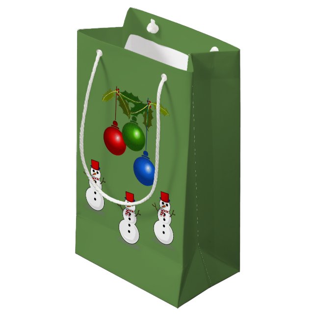 Sac cadeau Noël Snowman (Devant Angle)