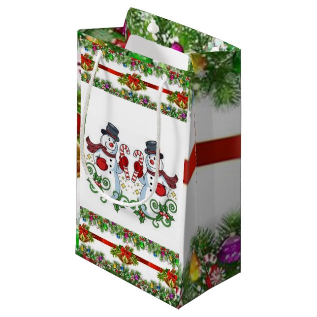 Sac cadeau Noël Snowman (Devant Angle)
