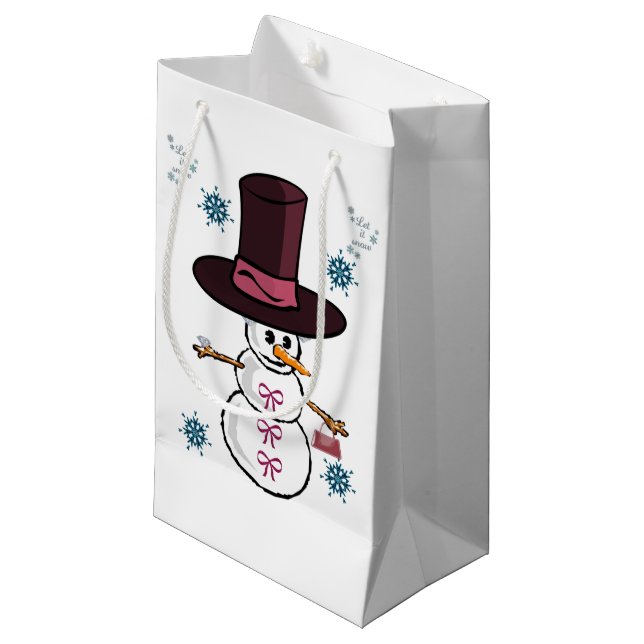 Sac cadeau Noël Snowman (Devant Angle)