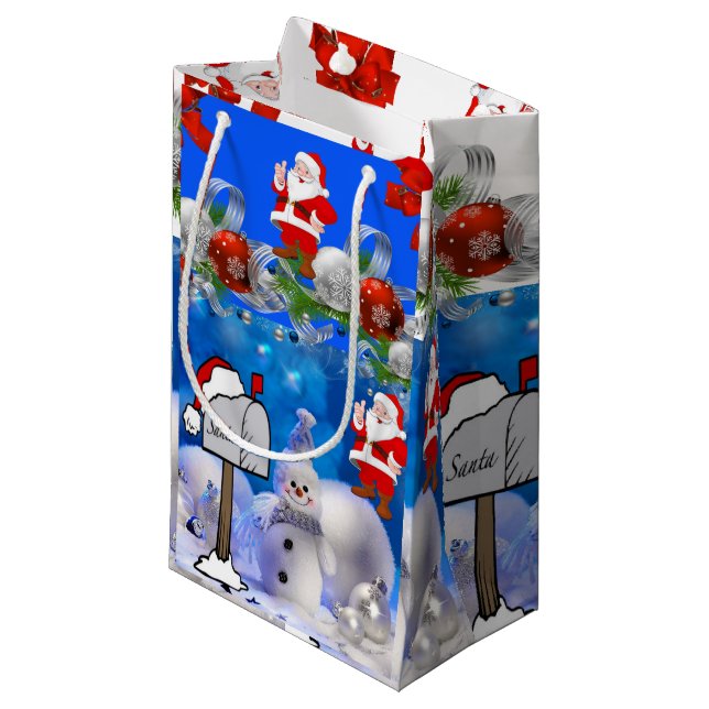 Sac cadeau Noël Snowman (Devant Angle)