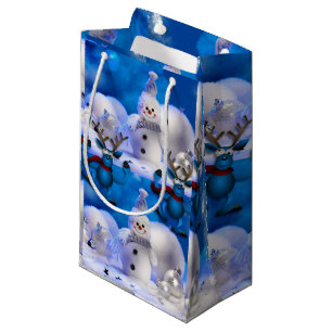 Sac cadeau Noël Snowman