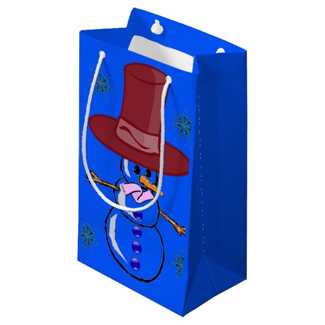 Sac cadeau Noël Snowman (Devant Angle)