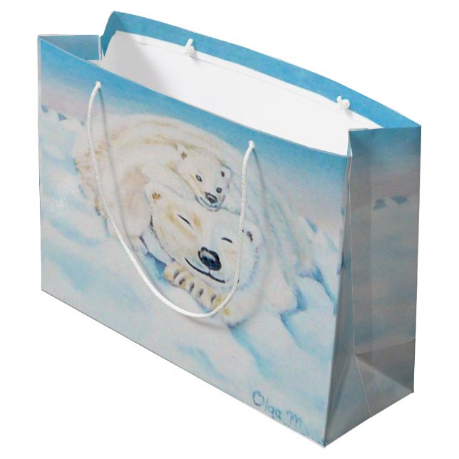 Sac cadeau ours polaire (Dos Angle)