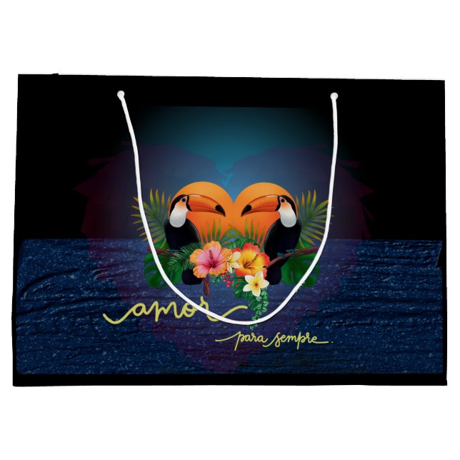 Sac cadeau Parot Tropics - Amour (Dos)