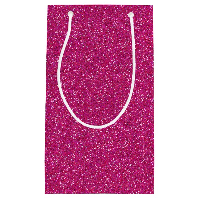 Sac cadeau Parties scintillant rose profond (Devant)