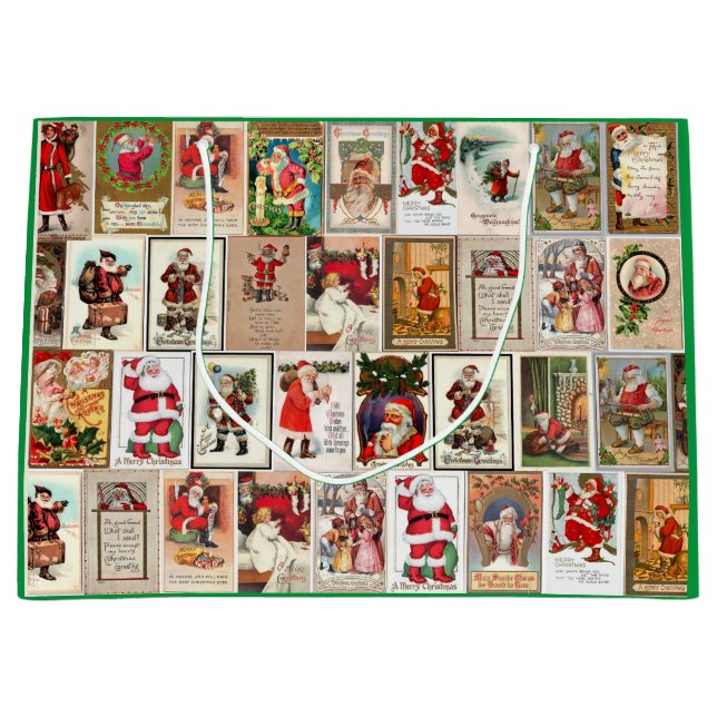 Sac cadeau Père Noël vintage (Devant)