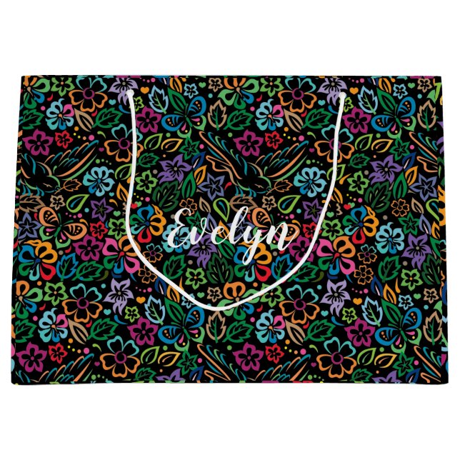 Sac cadeau personnalisé couleur de vie - petit, br (Devant)