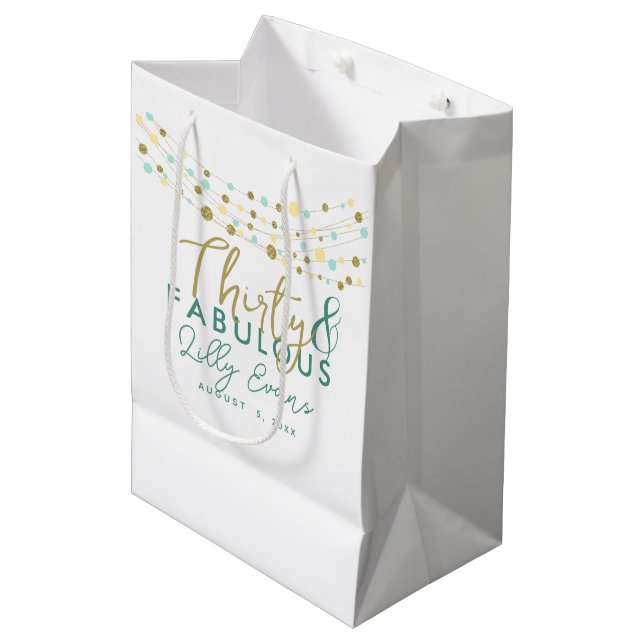 sac cadeau personnalisé date d'anniversaire, tout  (Devant Angle)