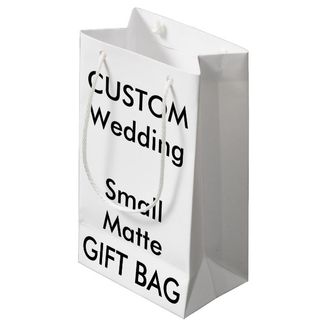 Sac cadeau personnalisé mariage MAJ PETIT 5" x 8,5 (Devant Angle)