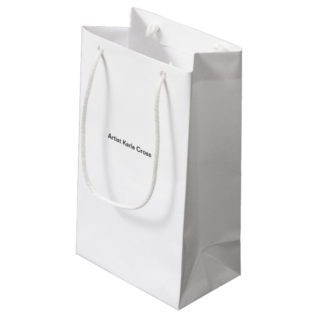 Sac cadeau personnalisé - Petit, brillant (Dos Angle)